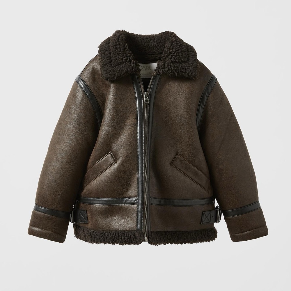 DOUBLE SIDED FAUX SHEARLING COAT
